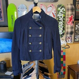 American eagle outfitters XS Midnight Blue Double-Breasted Pea Coat